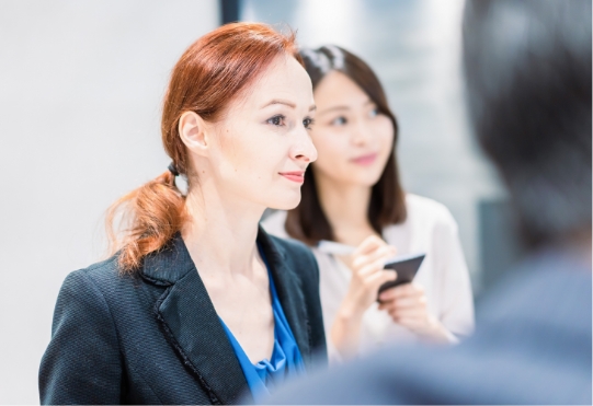 Student practicing Japanese calligraphy