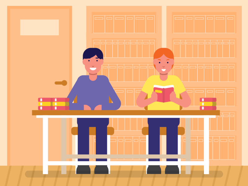 Student learning Japanese Adjectives