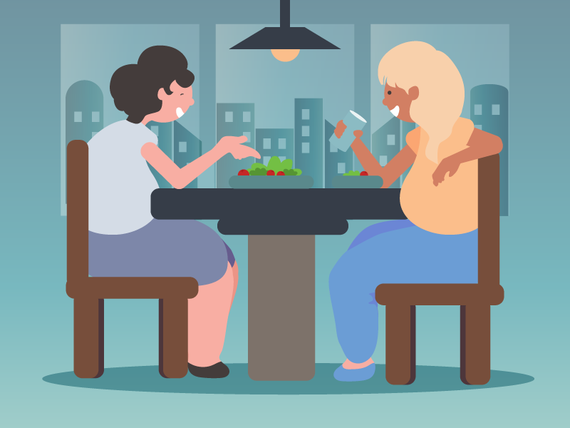 Talking Japanese friend