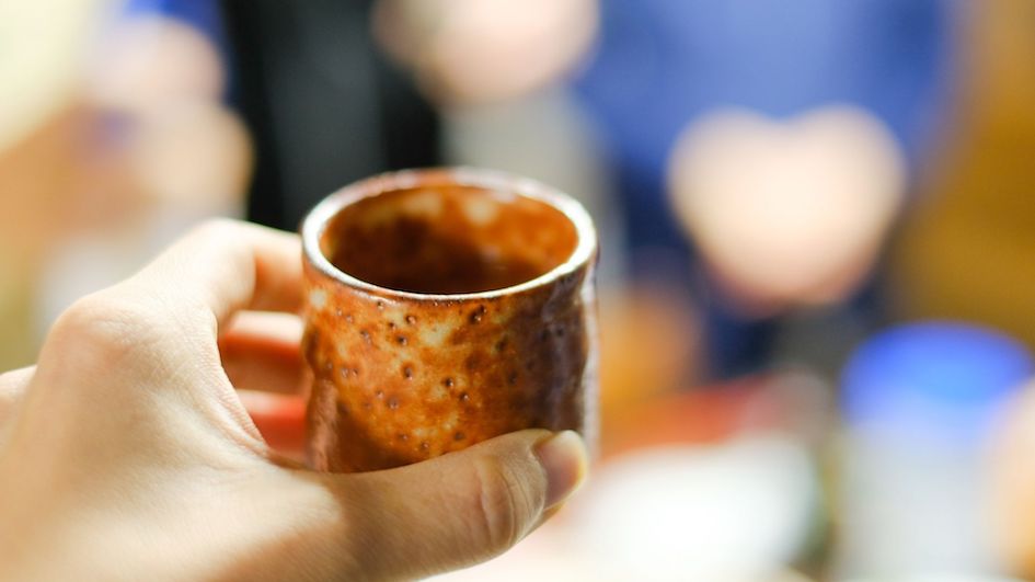 cup of sake in japan