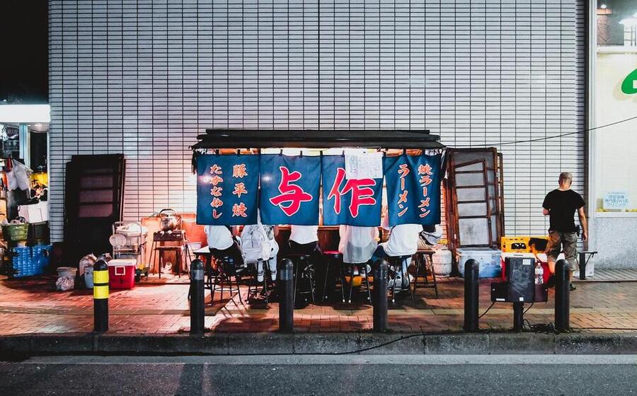 things to do in fukuoka - enjot yatai food stalls at night