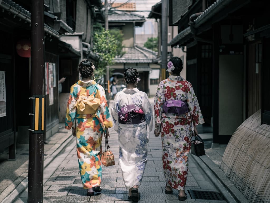 Japanese yukata during Obon