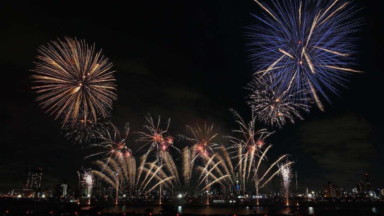 Watching Hanabi during Golden Week