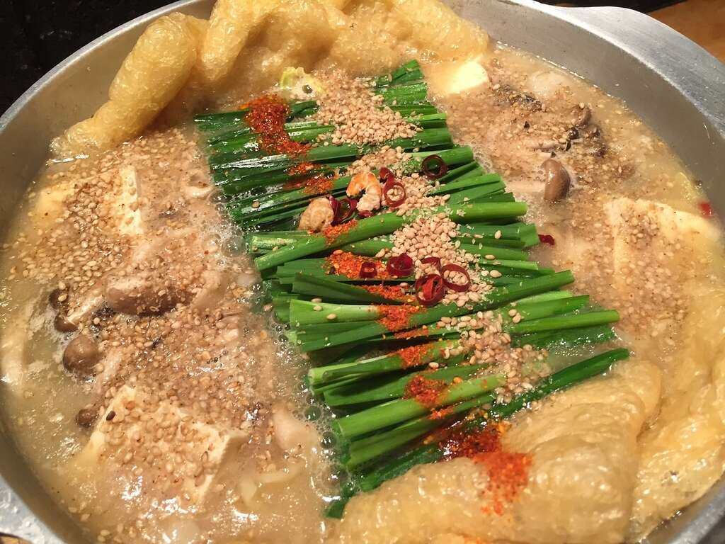Japanese Cuisine nabe with guts