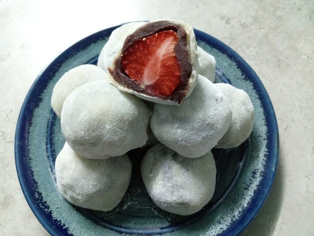 Japanese cuisine: strawberry mochi