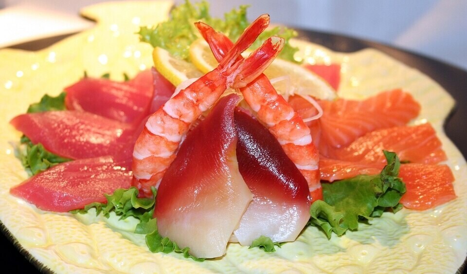 Japanese cuisine fresh seafood