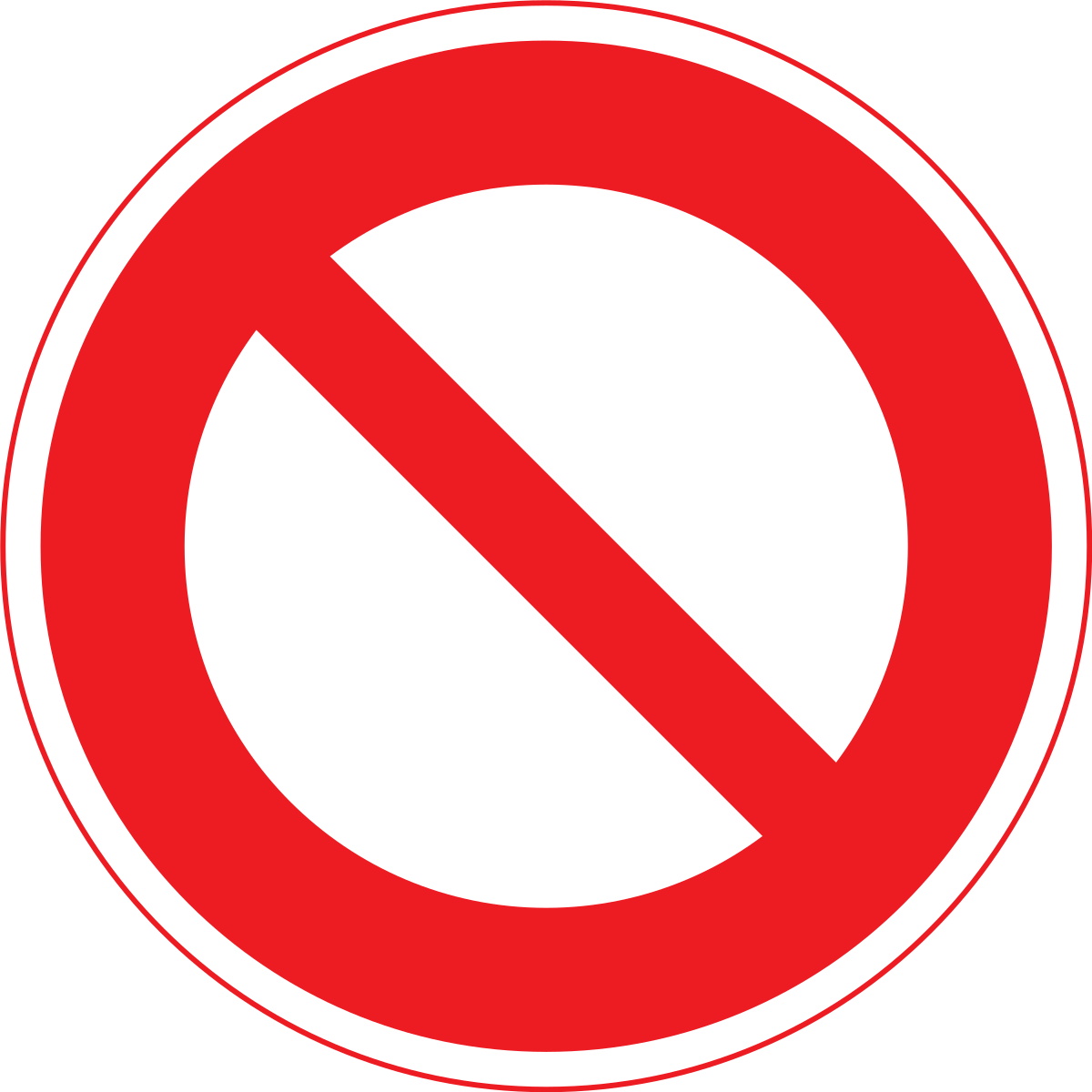 Japanese Road Sign for closed roads