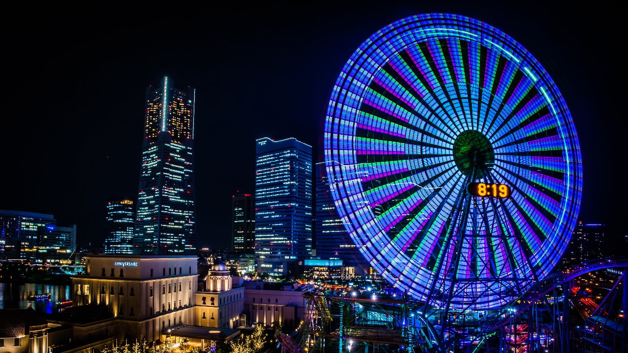 Yokohama skyline at night