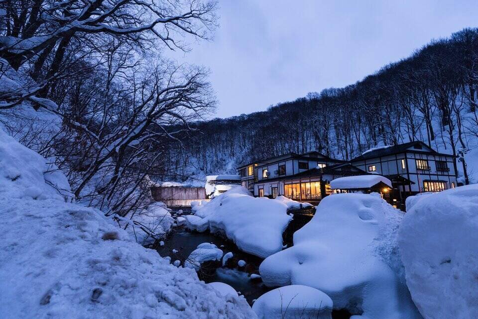 A hotel near the Snow Monkey Onsen