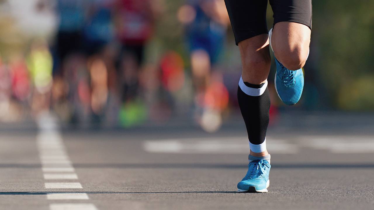 Runner competing in Hakone Ekiden marathon (one of the most well known sports in Japan