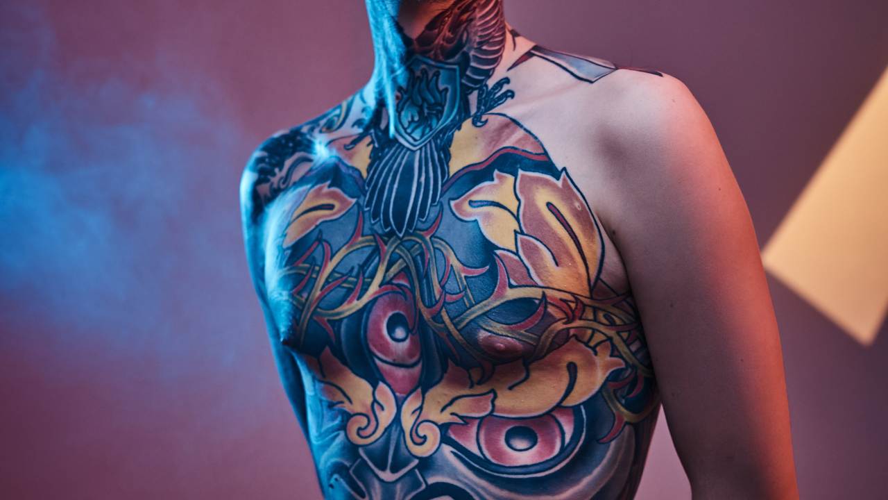 irezumi Tokyo tattoo on chest
