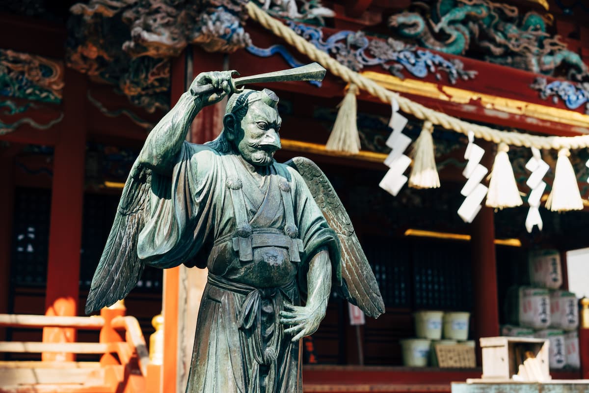 The famous tengu statue at Mount Takao
