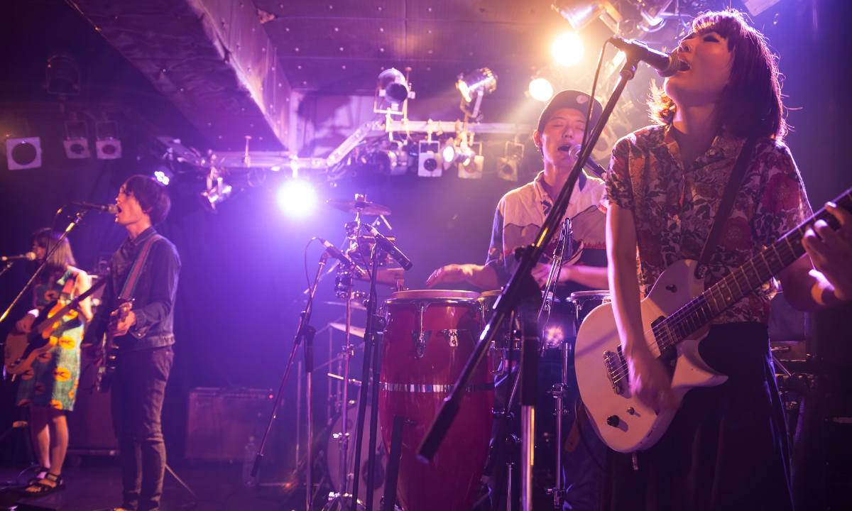 J-rock band on stage live performance