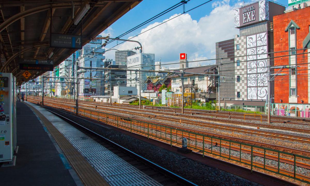 Railway tracks in Tokyo