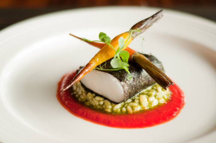 A food in fine dining restaurants