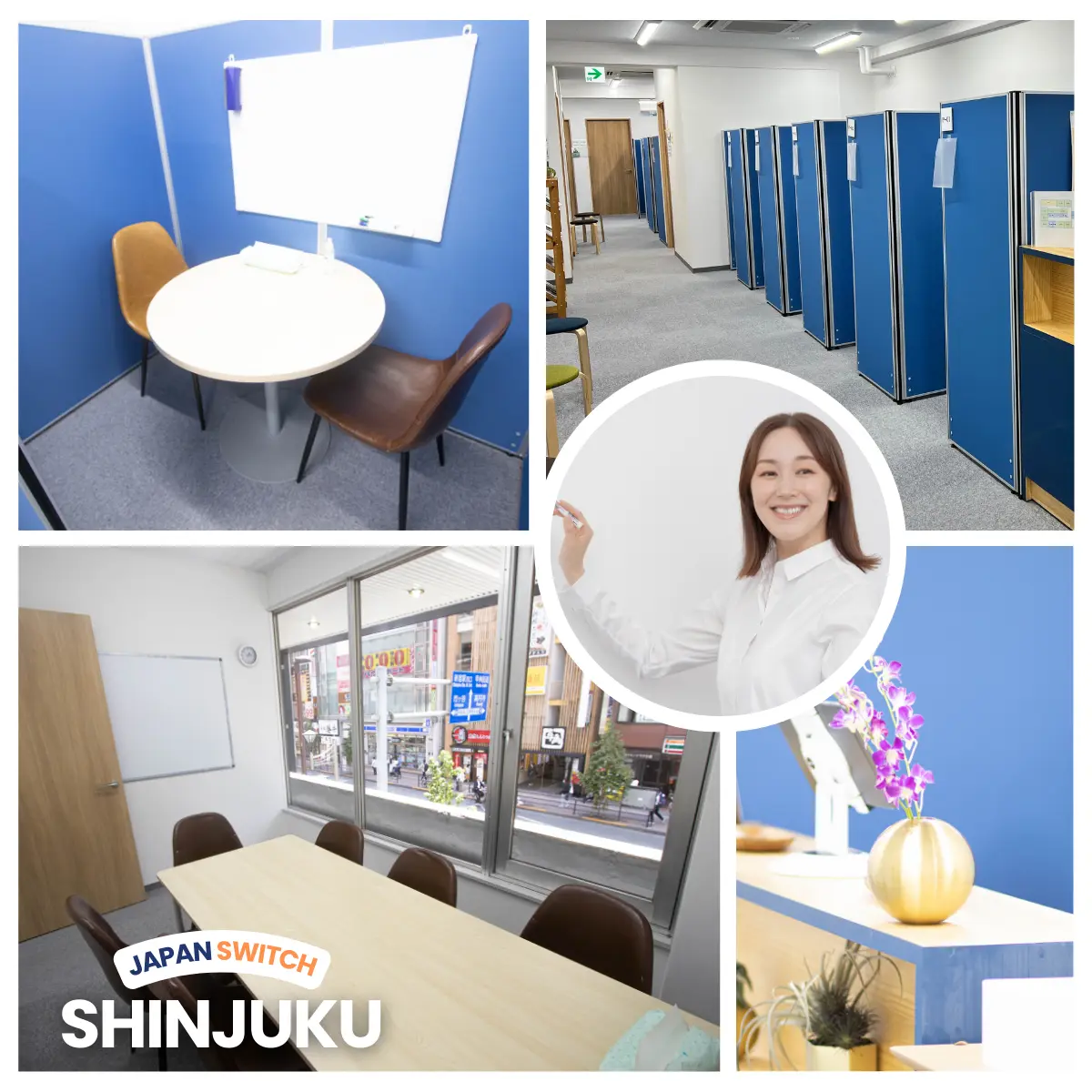 japanese lessons in shinjuku - classrooms and japanese teacher