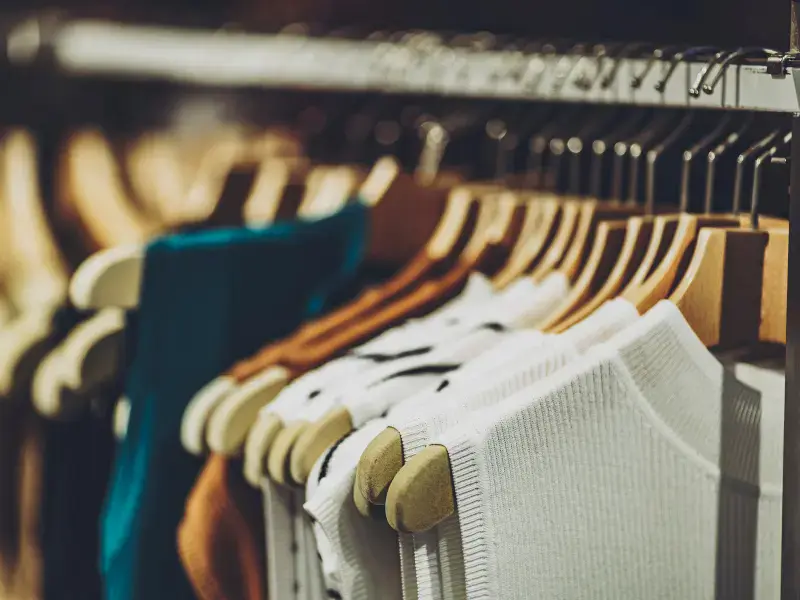clothing rack that could be at top Japanese clothing brands stores.