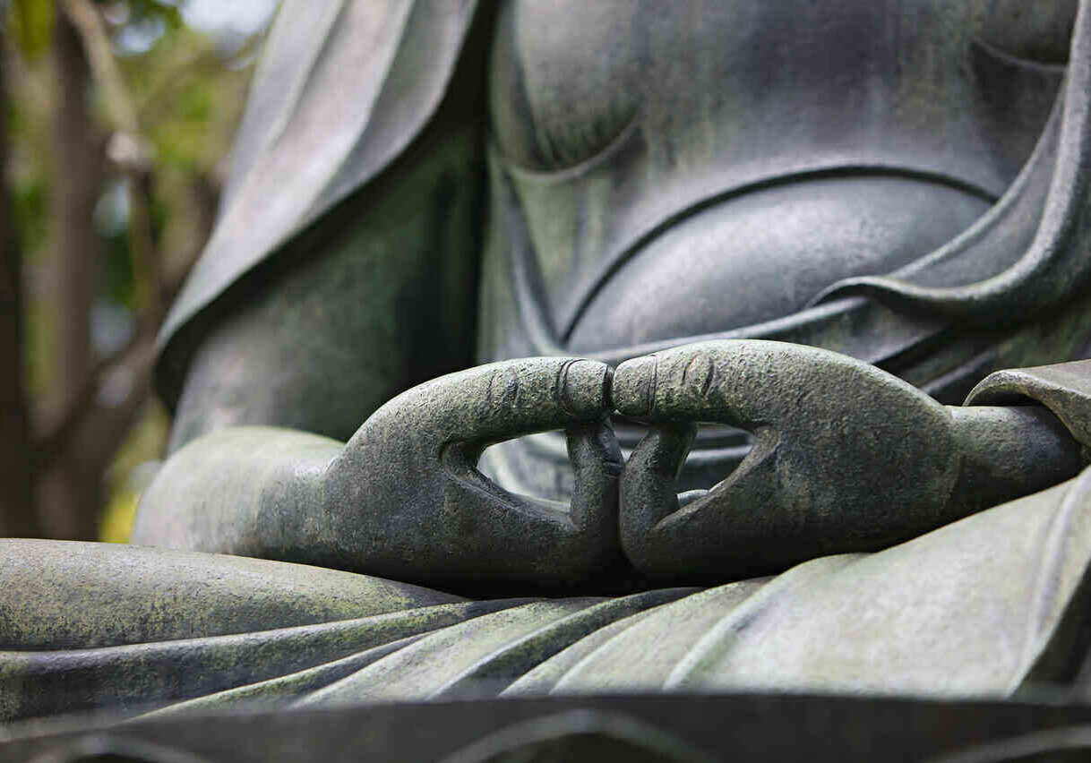 buddha statue in a temple in japan