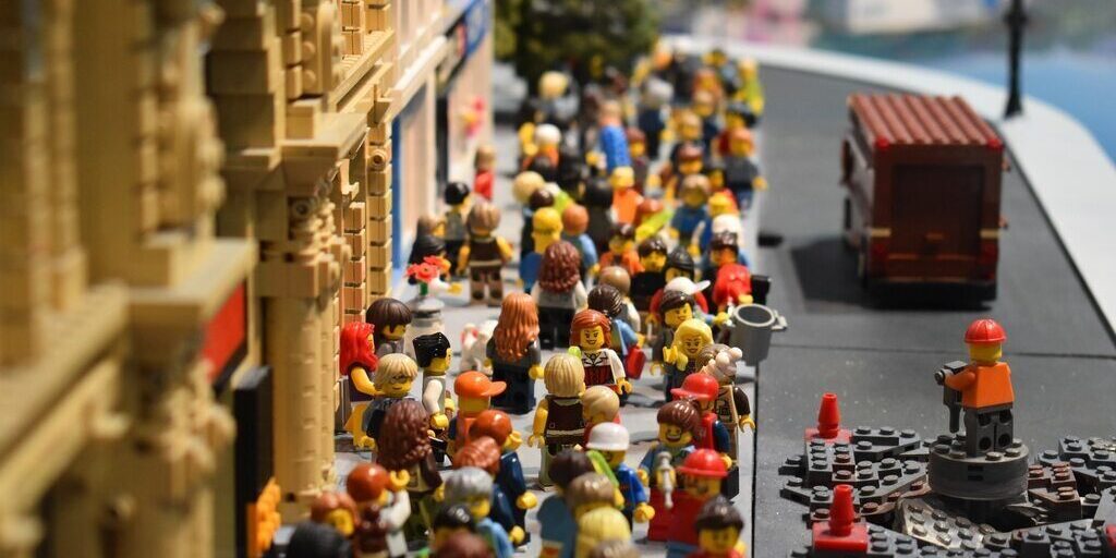 Lego setup in legoland amusement park in tokyo